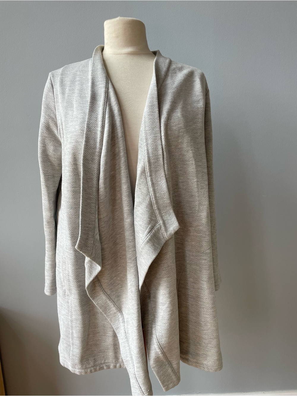 Banana republic - Light Gray Open-Front Women's Draped Cardigan Sweater